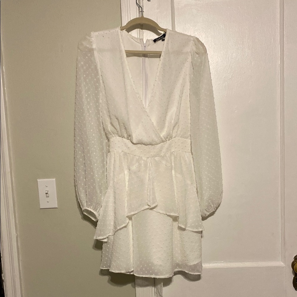 White Long-Sleeve Dress